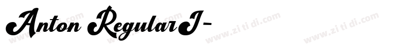 Anton RegularI字体转换